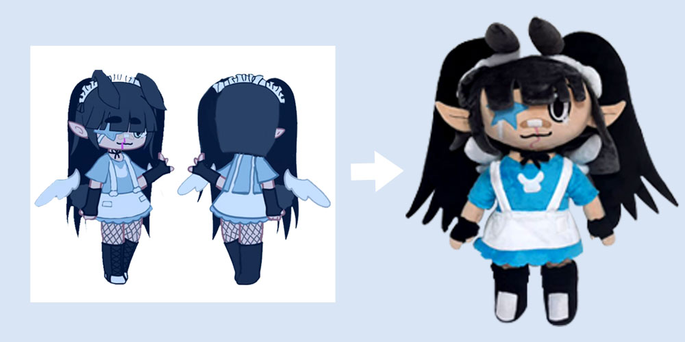 Turn your awesome artwork to anime stuffed dolls