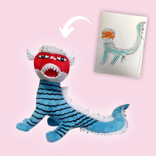 100% unique handmade dragon plush