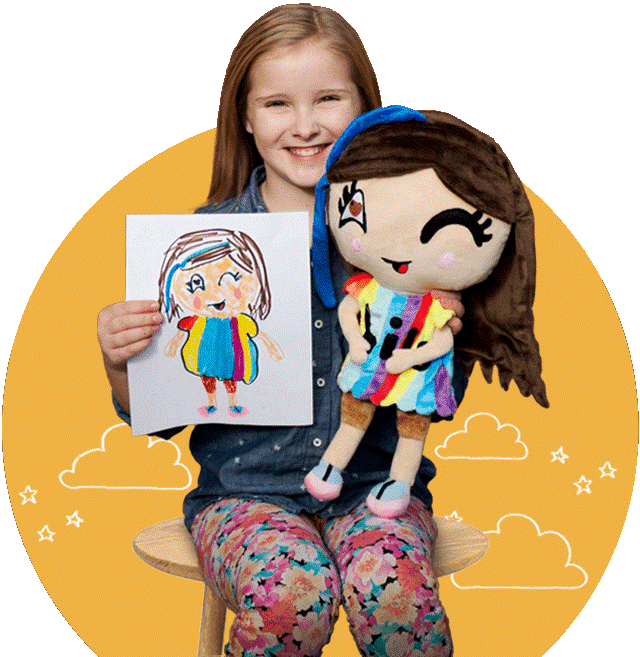 Custom made Children's Drawing to Plush Doll, Handmade Doll or Stuffed  Animal from Photo or Drawing .br