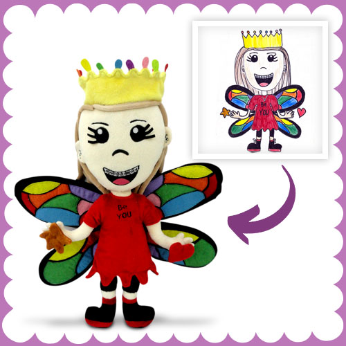 Custom-made stuffed animal reflecting child's creativity