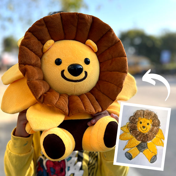 Thumbnail of handmade stuffed animal inspired by kid's original artwork