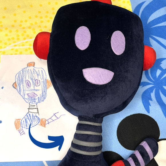 Thumbnail of Unique stuffed toy based on kid's colorful design