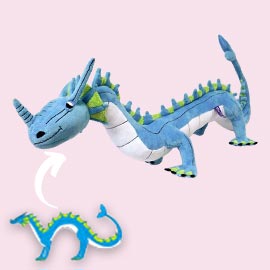 Dragon plushies from artwork or image Dragon plushie